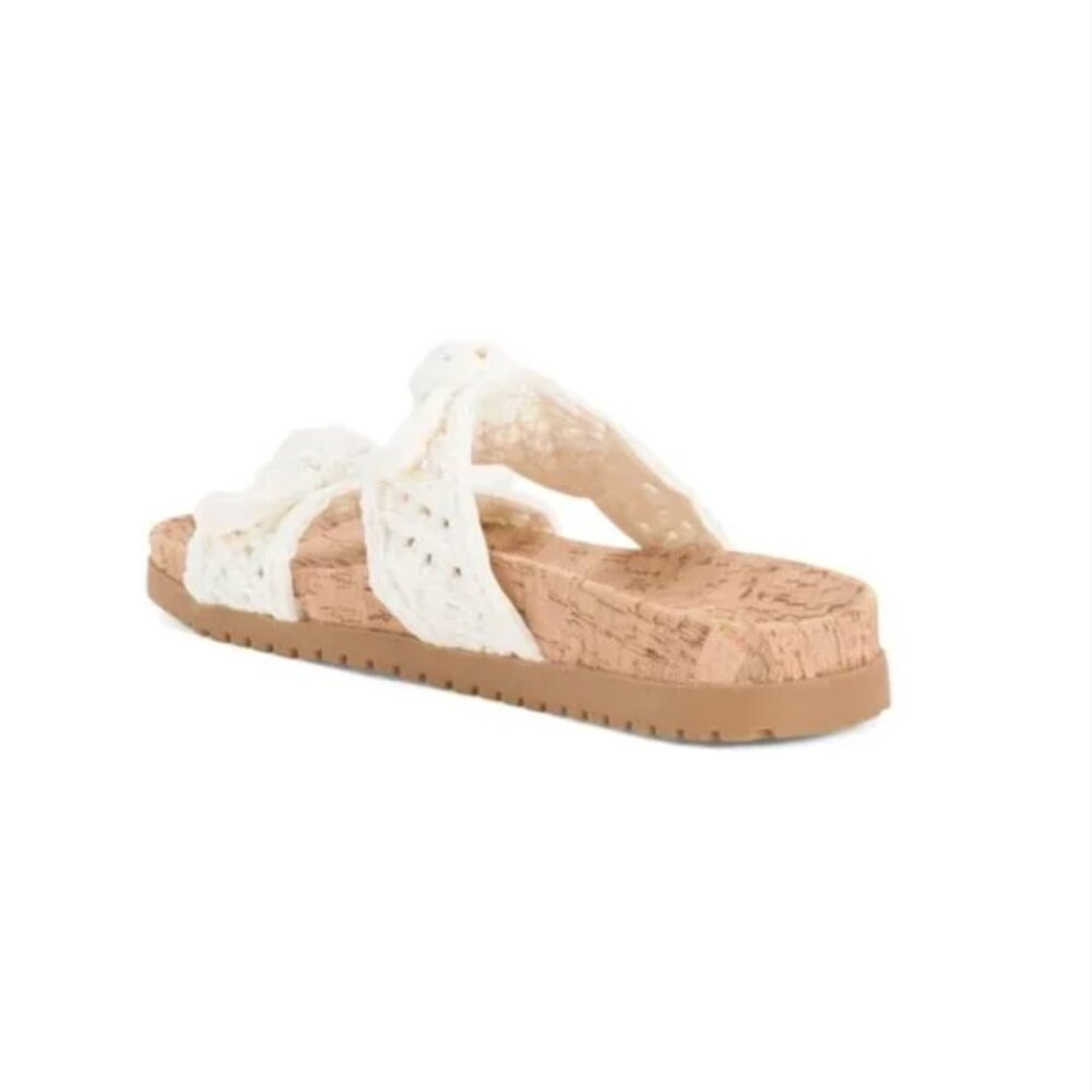 ANNE KLEIN White Bulia Crochet Bow Sandals 7M - Picture 10 of 10